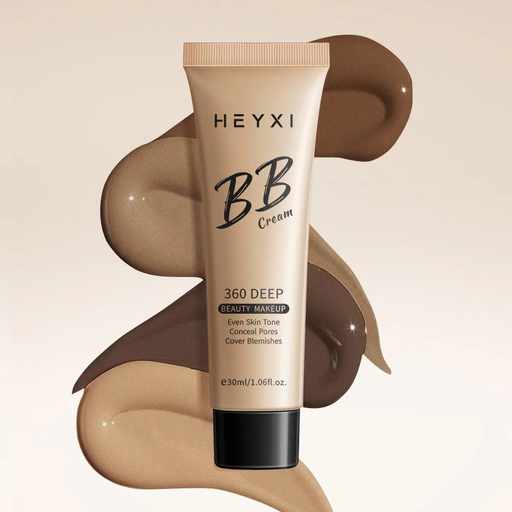 Waterproof sweat-proof BB cream in four shades with skincare properties