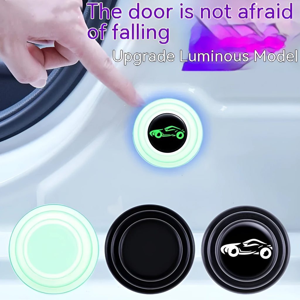 20mm silicone car door shock pads in black and luminous colours with vehicle logo styling options