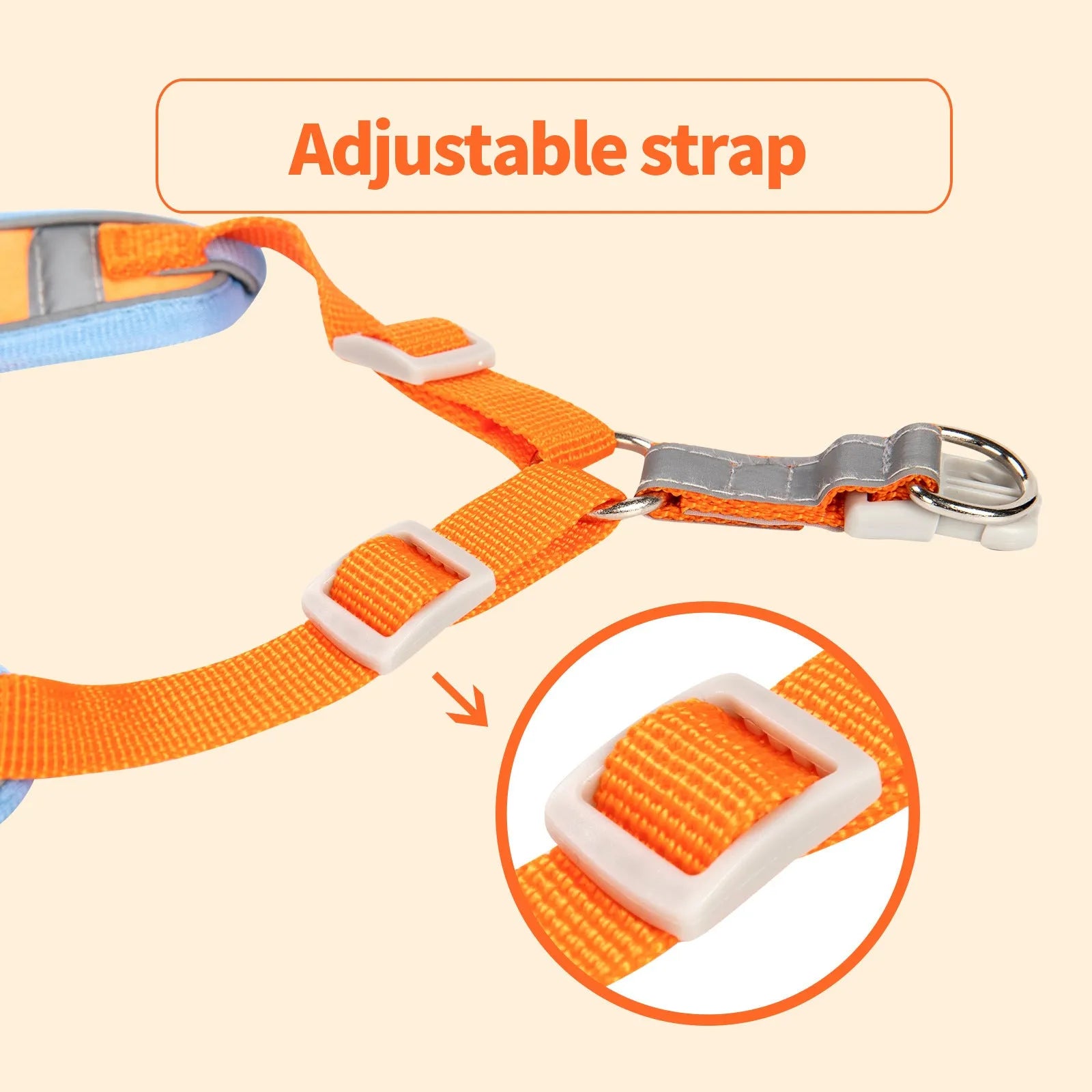 Adjustable dog harness vest with haulage rope in multiple colour options