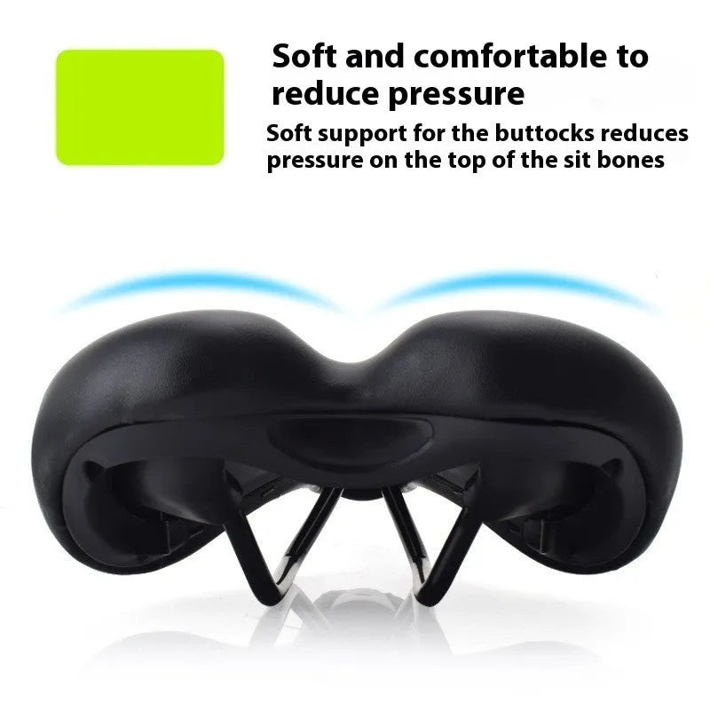 3147 hollow design bicycle saddle cushion measuring 270mm by 180mm with double rail mounting system
