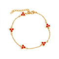 Women's stainless steel geometric triangle bracelet with three diamond stones and adjustable chain