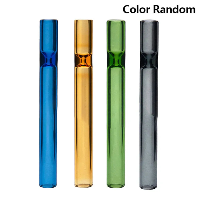 Clear straight glass suction nozzle for hookah and shisha pipes with telescopic design