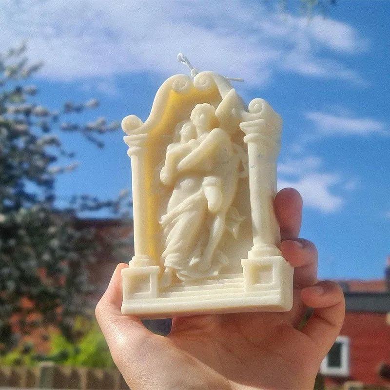 Ancient Greek couple angel silicone mould for cake decorating and candle making
