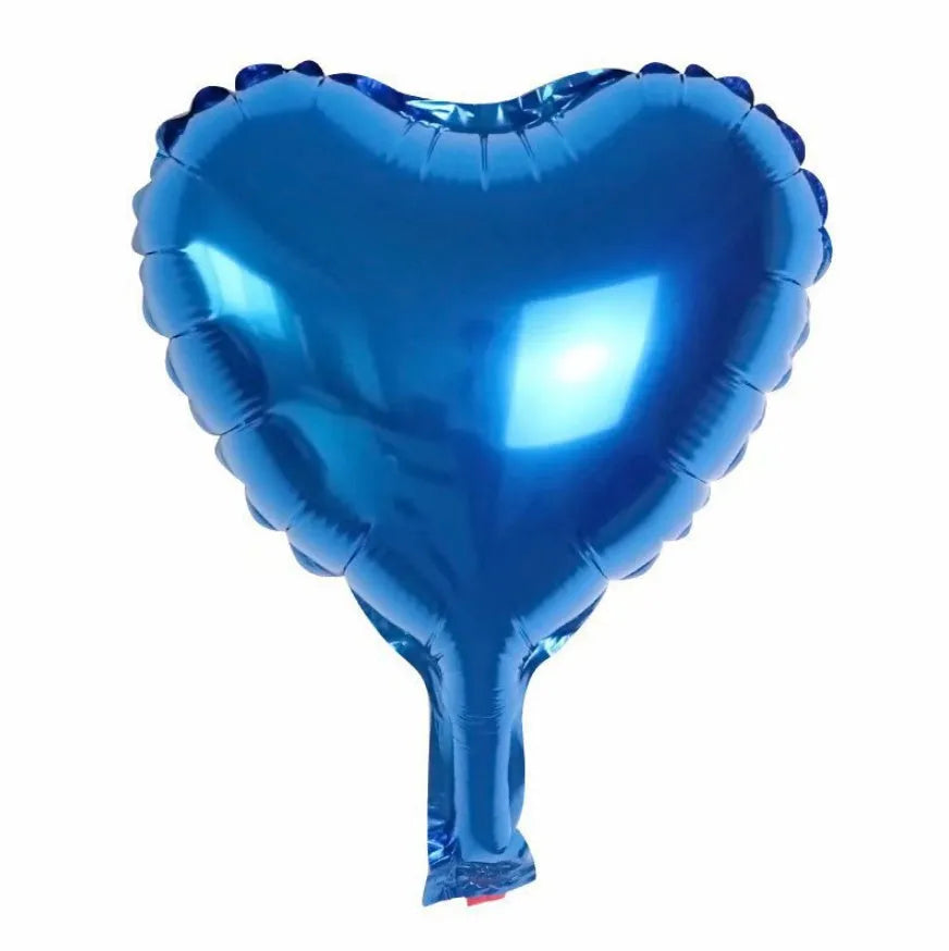 Five sparkling peach heart aluminium balloons in metallic colours for party decorations