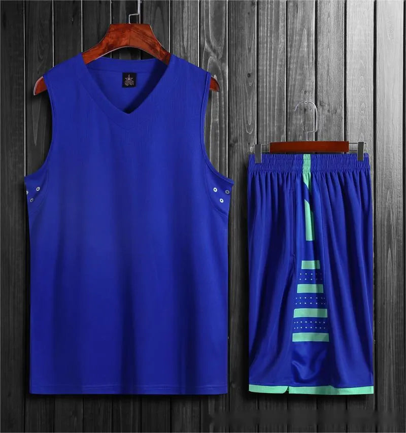 White polyester sports vest and pants set for campus competitions and fitness training
