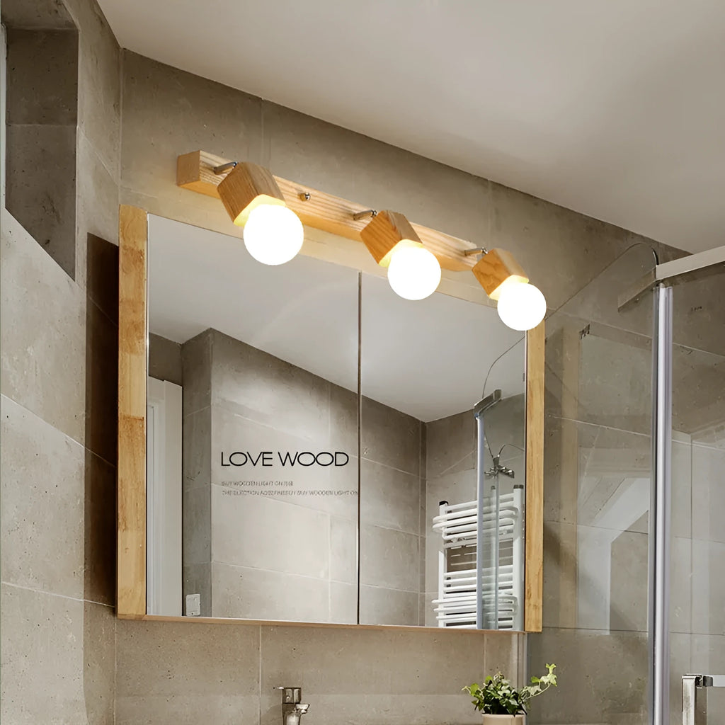 24cm wide LED wall lamp with integrated mirror cabinet, available with white, warm, or tricolour lighting