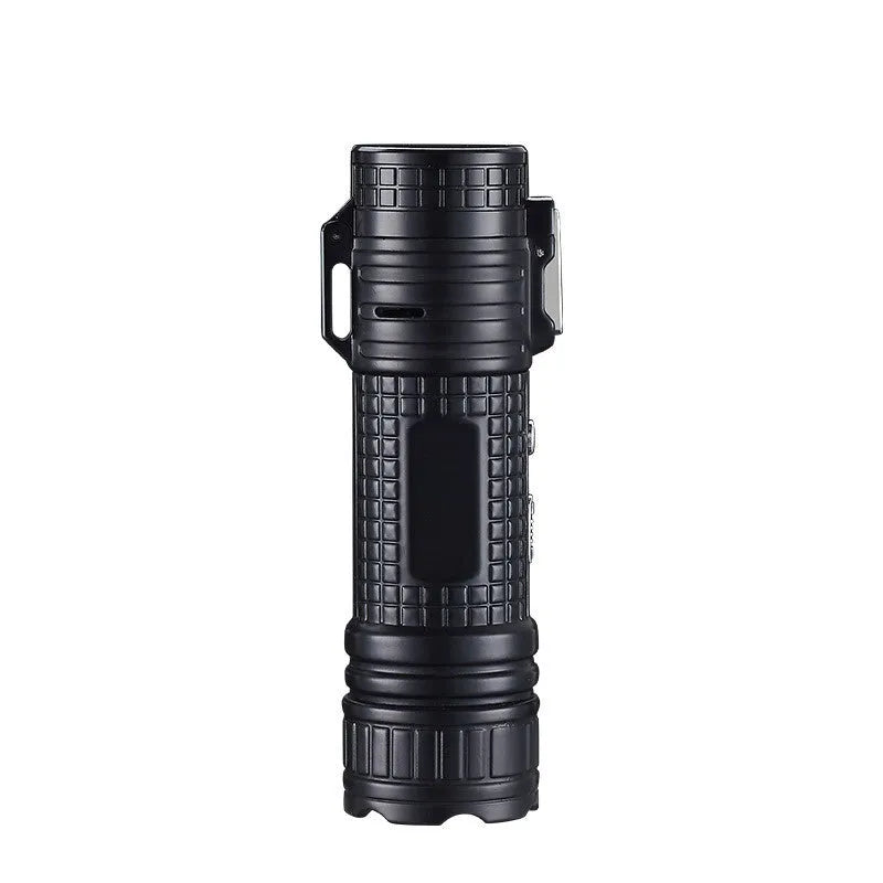 TH727 waterproof metal multifunction lighter and flashlight in camouflage colour.