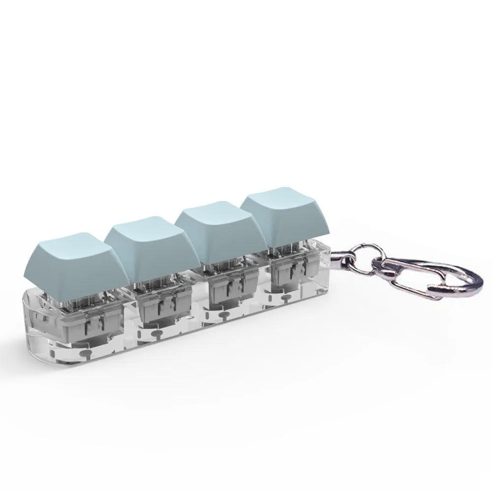 4-key mechanical keyboard switch tester with transparent ABS keycaps in multiple colour options