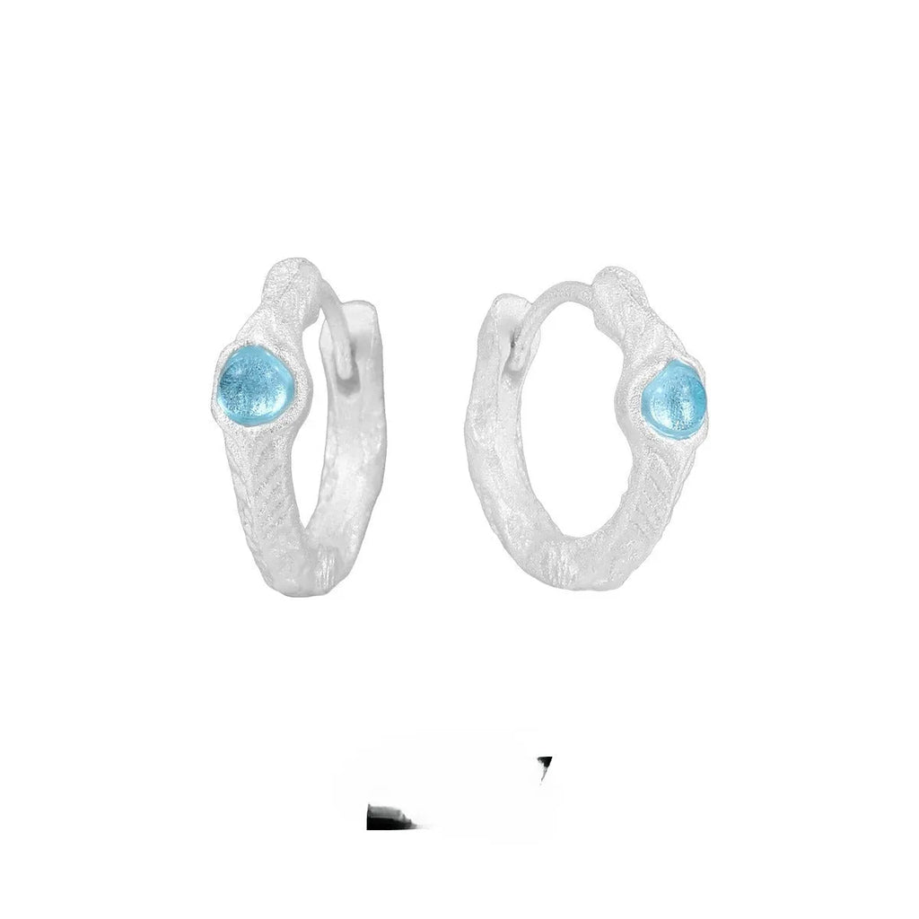 925 silver geometric ear clips with burnt silver finish and round design elements