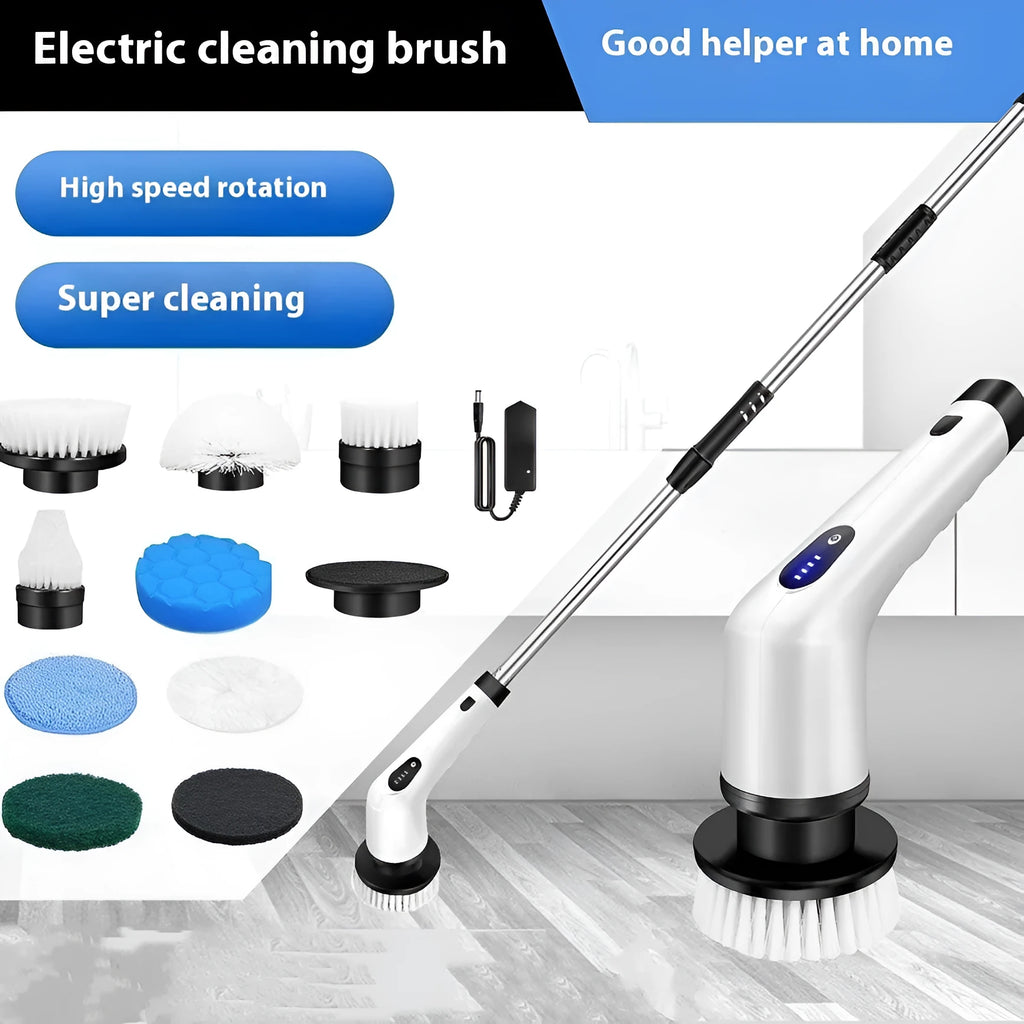 White rechargeable handheld cleaning ball with ABS construction and multiple plug specifications