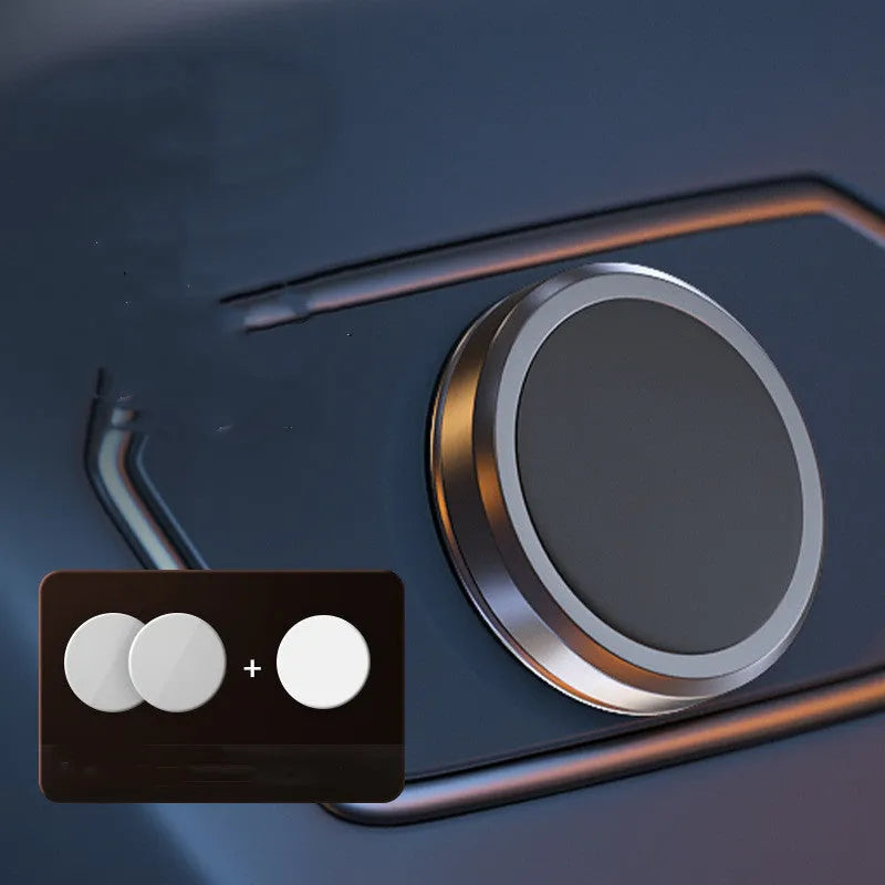 Obsidian black magnetic mobile phone holder with two alloy discs and centripetal force design