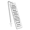 Stainless steel metal bookmark with European style design in CFS5170 steel colour for bible reading