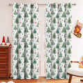 Polyester Christmas Forest punching pattern curtain with sunshade function in modern simplicity style