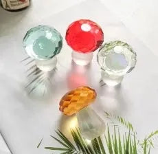 White crystal mushroom decorative craft in modern simplicity style, 40mm by 53mm.