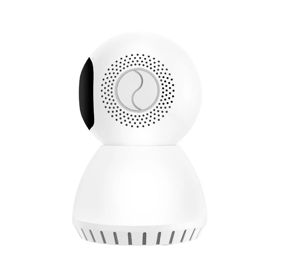 White dual-frequency wireless monitor camera with 1080p HD recording for indoor and outdoor surveillance