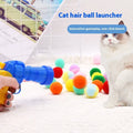 30cm pet toy launch gun with soft plush yarn balls for interactive play with cats and dogs