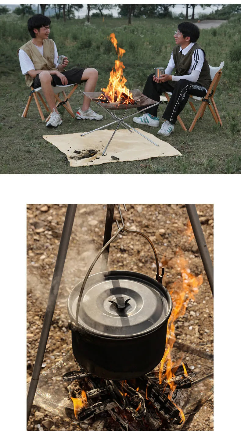 Silver stainless steel barbecue grill and net set shown in medium and large size options for outdoor cooking.