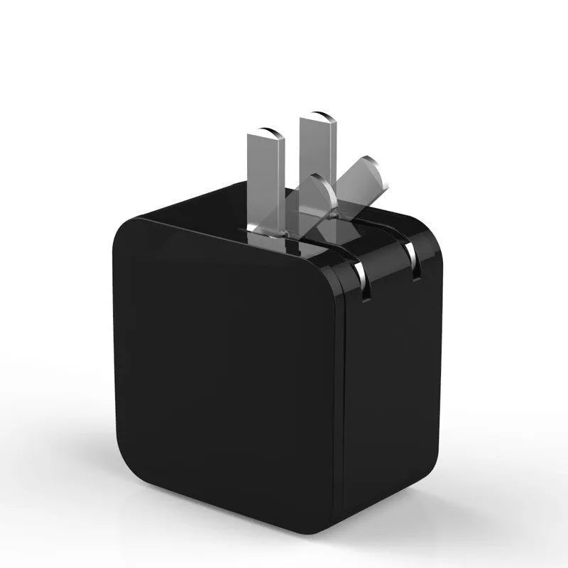5V 2.4A dual USB travel charger with digital display showing Chinese, US and EU plug options