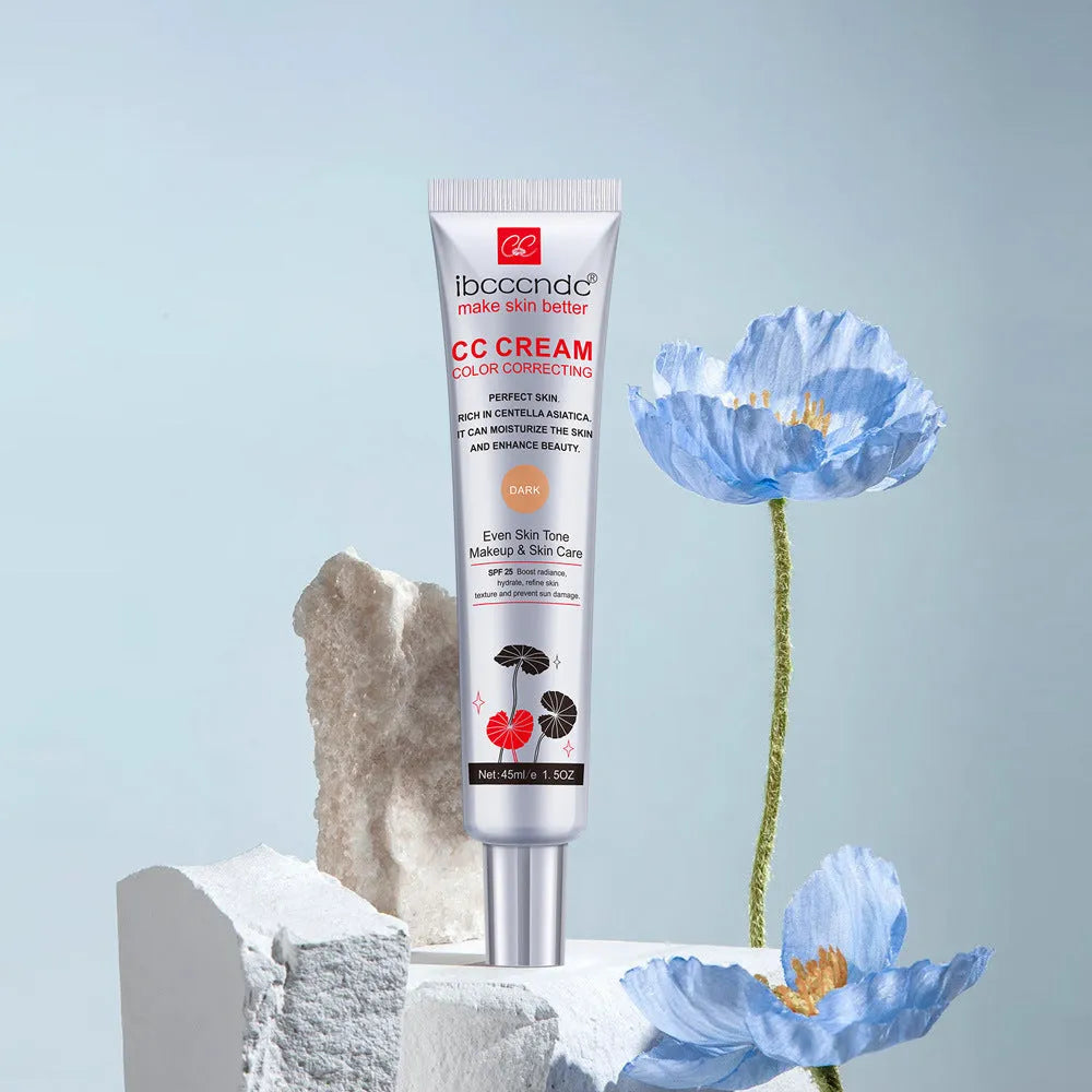Erborian Centella Asiatica CC cream tube in light and dark shades for colour correcting makeup