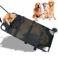 Large black aluminium alloy pet stretcher for emergency dog transport and veterinary use