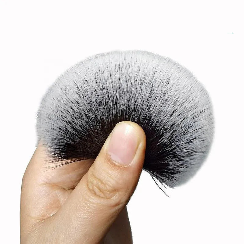 Black car detailing brush with ultra-soft pig hair bristles and a PP plastic handle for interior cleaning.