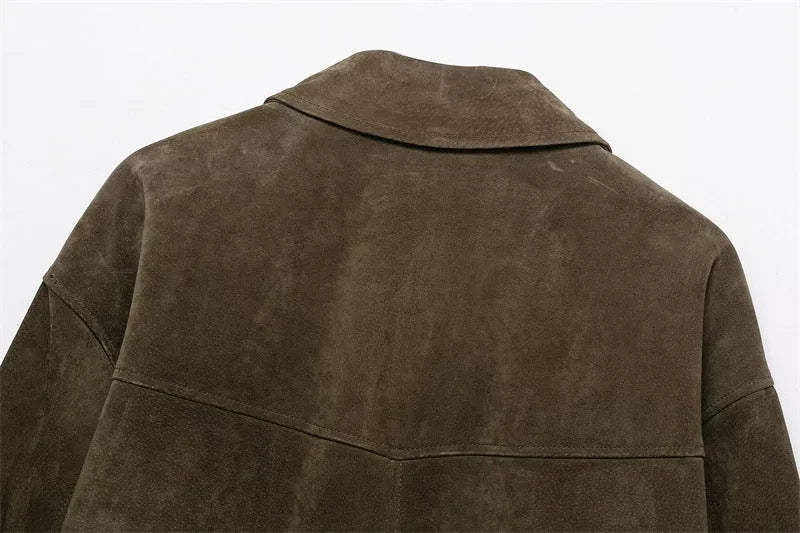 Women's medium thickness PU jacket in picture colour with regular fit and Asian sizing options