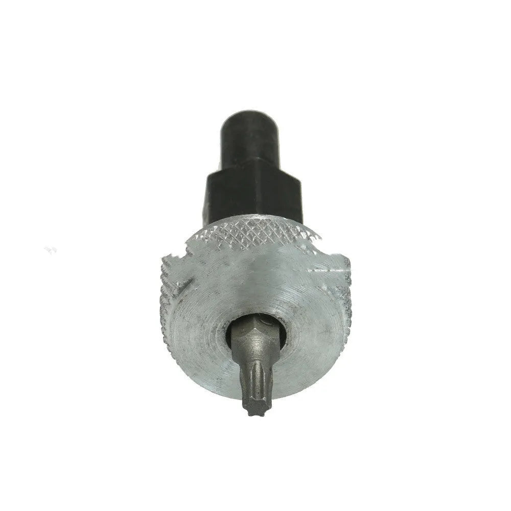 Ignition module wrench tool with carbon steel handle and aluminium knobs for removing distributor bolts.