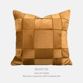 50x50cm square woven chenille pillow cushion on a sofa, shown in a beige colour option.