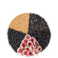Pack of black wolfberry mulberry tea blends with flaxseed and fig in assorted size options