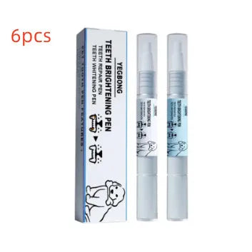 Pet teeth whitening pen with dental brushes for dog and cat tartar reduction