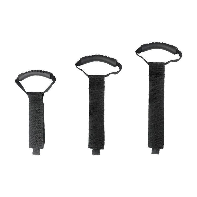 Portable heavy-duty nylon storage strap with Velcro handle, standard colour, S M L options