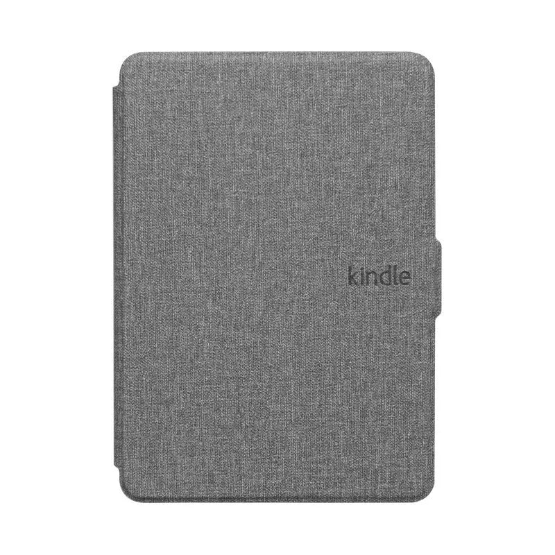 Hard plastic linen leather style protective case for Kindle Paperwhite in black with magnetic closure