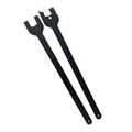 Two-piece alloy steel Land Rover fan wrench set showing 36mm and 40mm metric spanners for auto repair