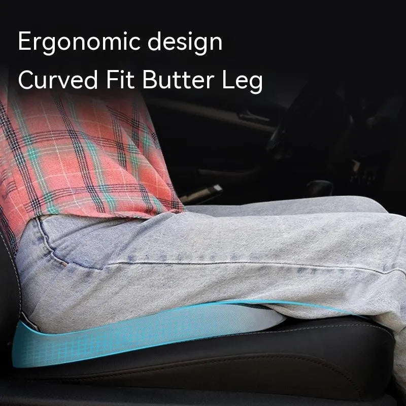 Curved bevel seat cushion in solid colour with memory foam for tailbone support