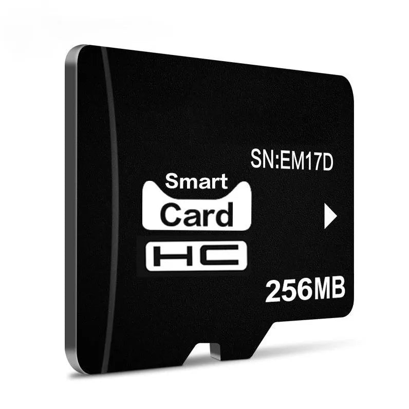 256MB TF memory card with a small built-in mini speaker on the packaging.