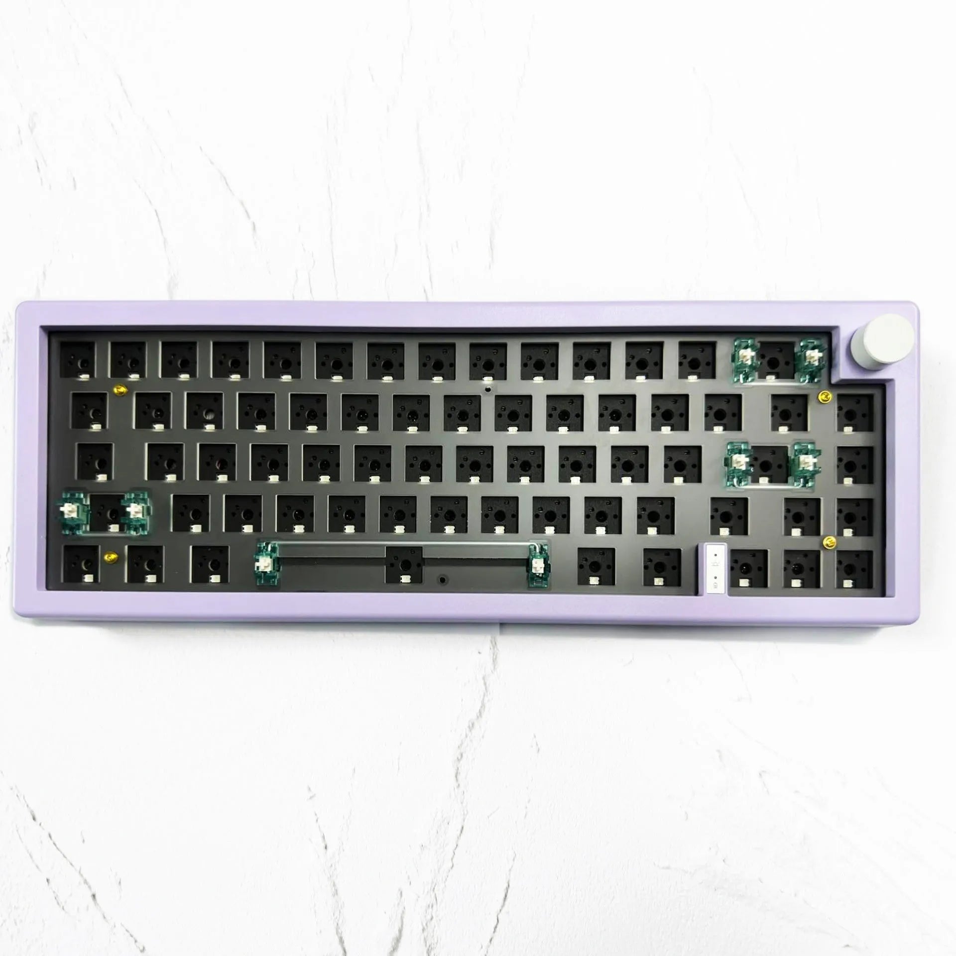 DIY mechanical keyboard kit with hot-swappable PCB and RGB backlit keys in multiple colour options