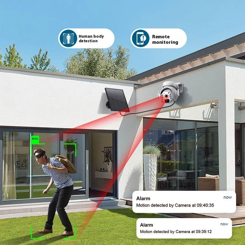 3 million pixel solar security camera with full colour night vision for home monitoring