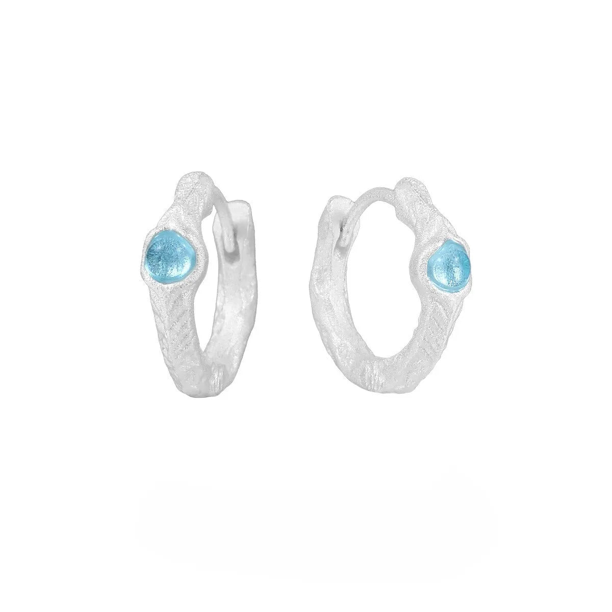 925 silver geometric ear clips with burnt silver finish and round design elements
