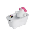 White USB air humidifier with 550ml tank and dual mist modes on a desk