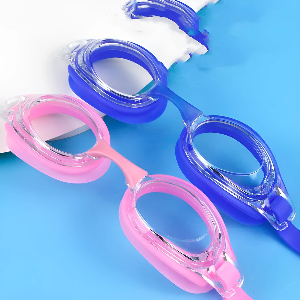 HD waterproof non-fogging swimming goggles with adjustable nose bridge and protective case