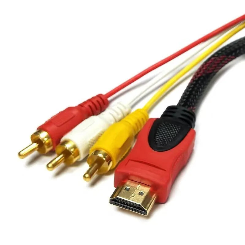 HDMI to AV15 M 1.5 metre conversion wire adapter cable with alloy connectors