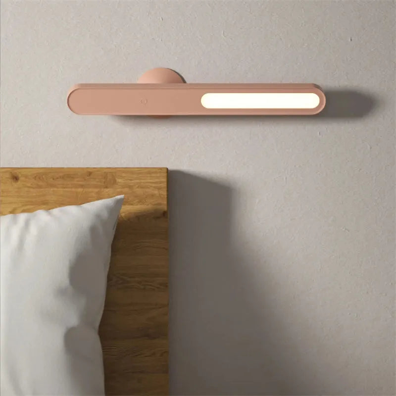 Geometric magnetic suction reading table lamp with touch switch and PC lampshade in white or khaki finish
