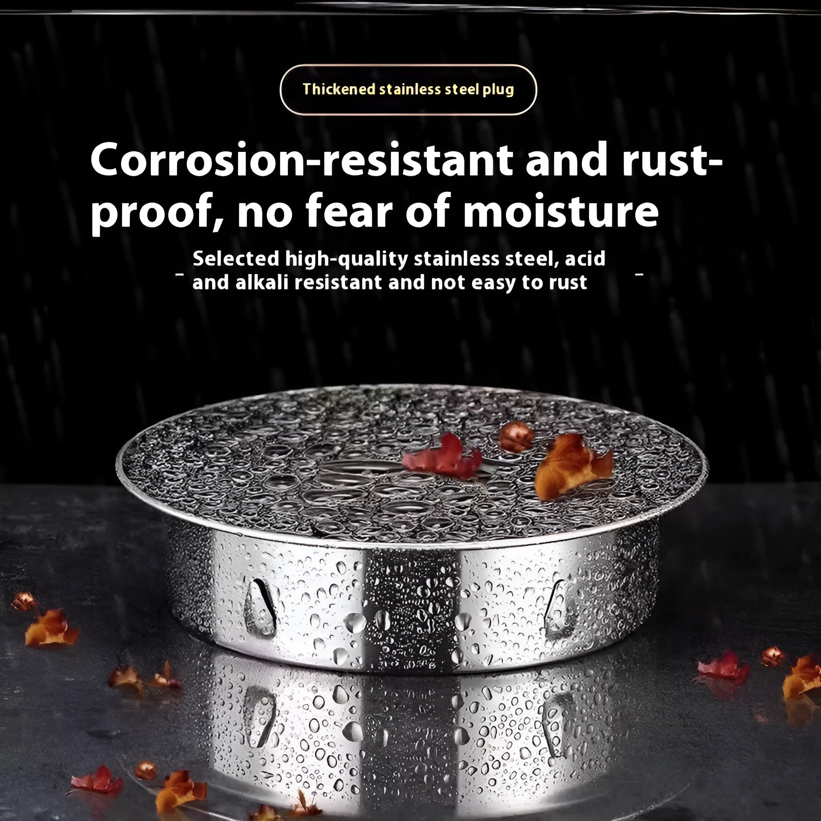 Stainless steel inlay floor drain deodorant seal cover with modern design