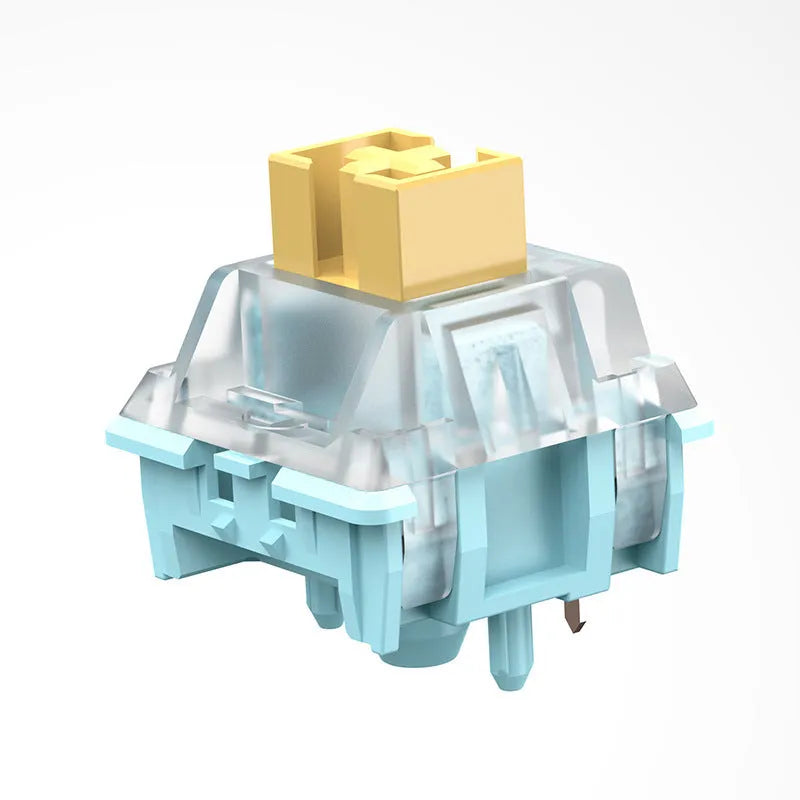 Sea Salt Lemon PRO Mute colour mechanical keyboard switch components set of 36 pieces.