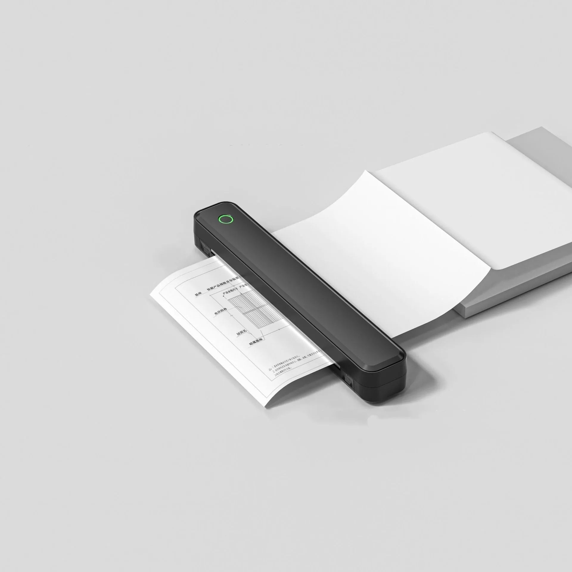 Compact thermal printer with Bluetooth connectivity for mobile devices in black colour