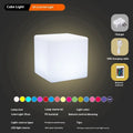 Square LED cube light stool in modern minimalist style with waterproof outdoor rating