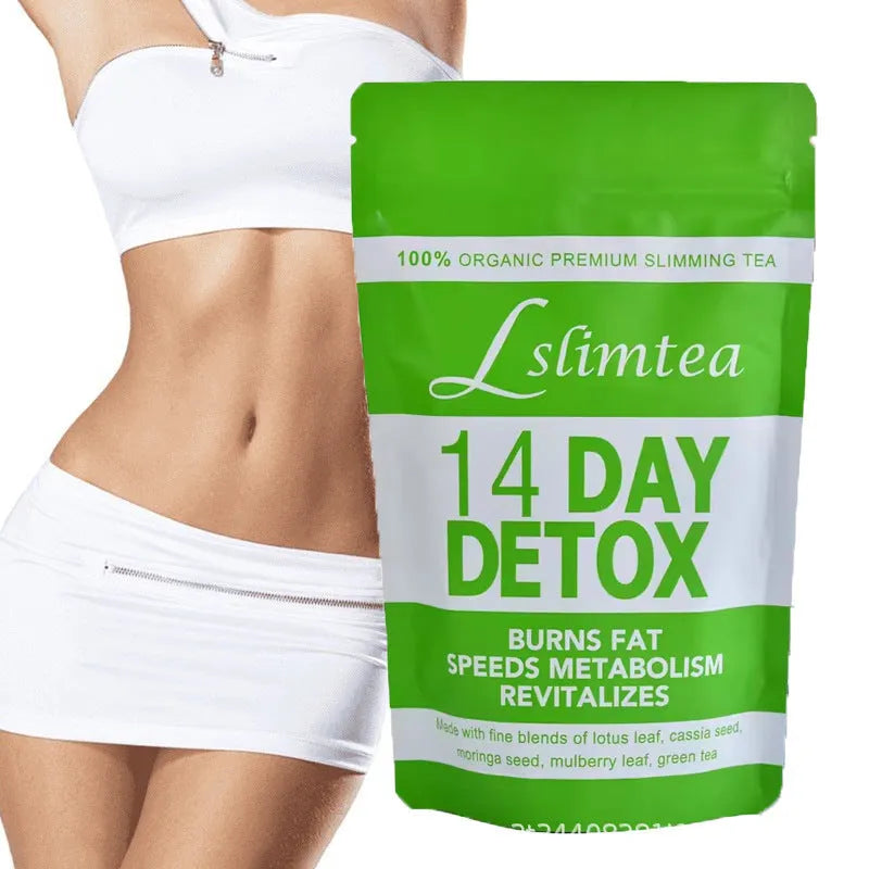 14-day herbal detoxification tea with individually wrapped 3g sachets