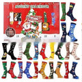 Christmas Socks Blind Box containing one random miniature resin and plastic stocking figure decoration.