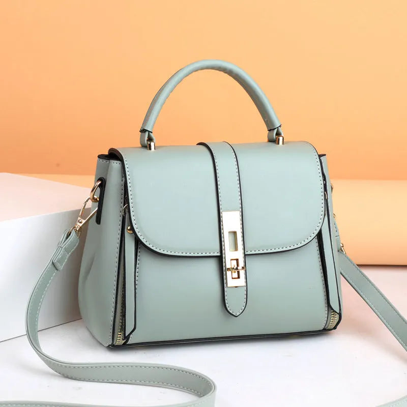 Women's soft PU leather shoulder bag in square vertical design with single strap