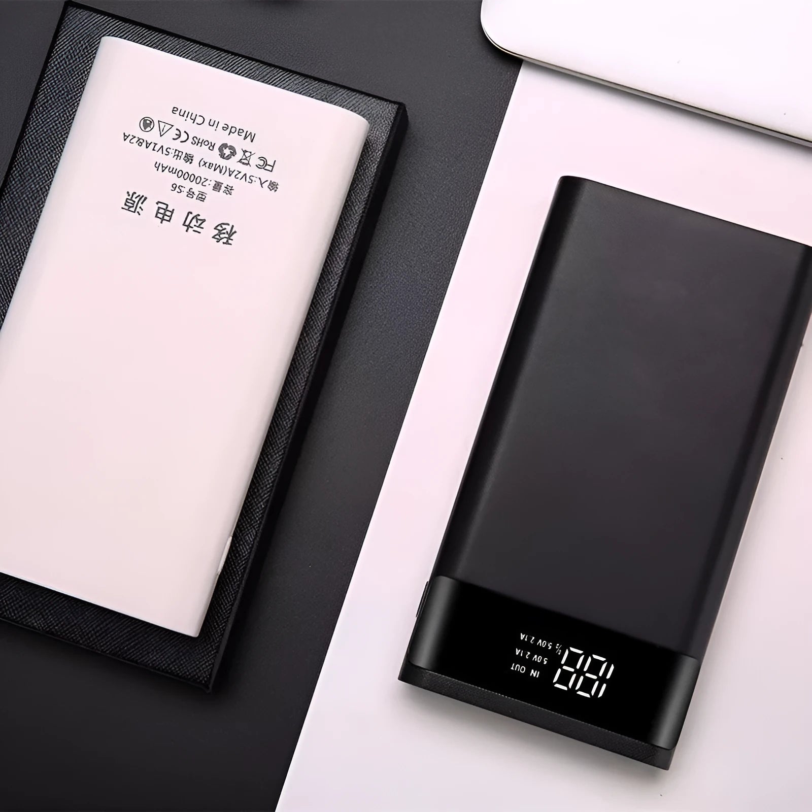 Digital display power bank DIY kit with plastic shell and 18650 battery compatibility